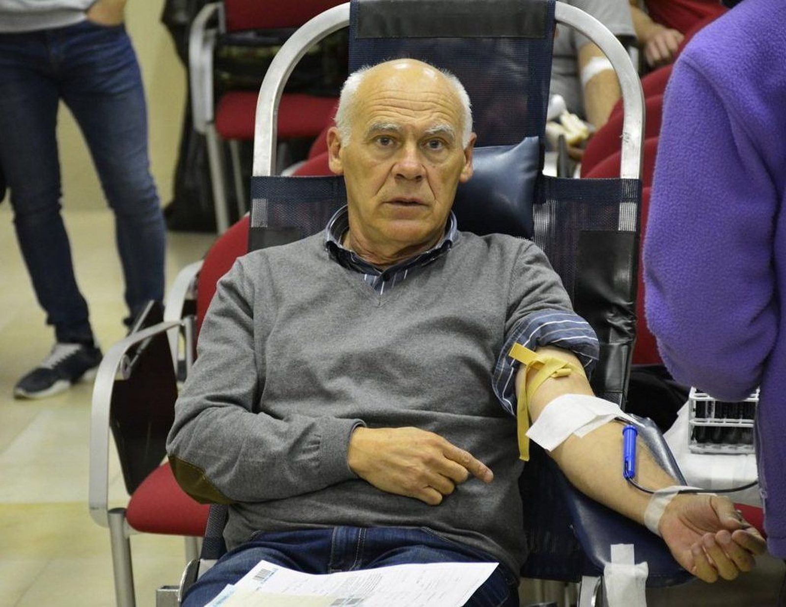 Campaña de donación de sangre en la Facultad de Ciencias Químicas.