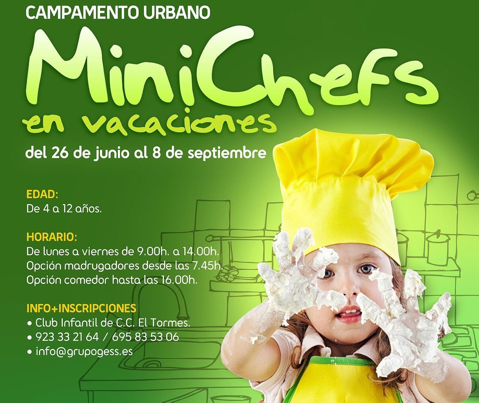 Los minichefs volverán a la cocina del Centro Comercial El Tormes este verano