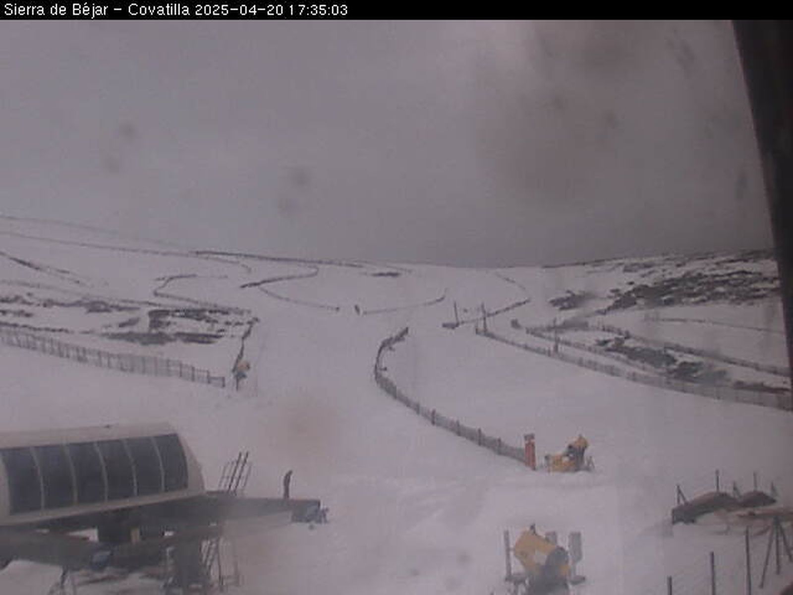 Pista central en La Covatila a 20 de abril de 2025