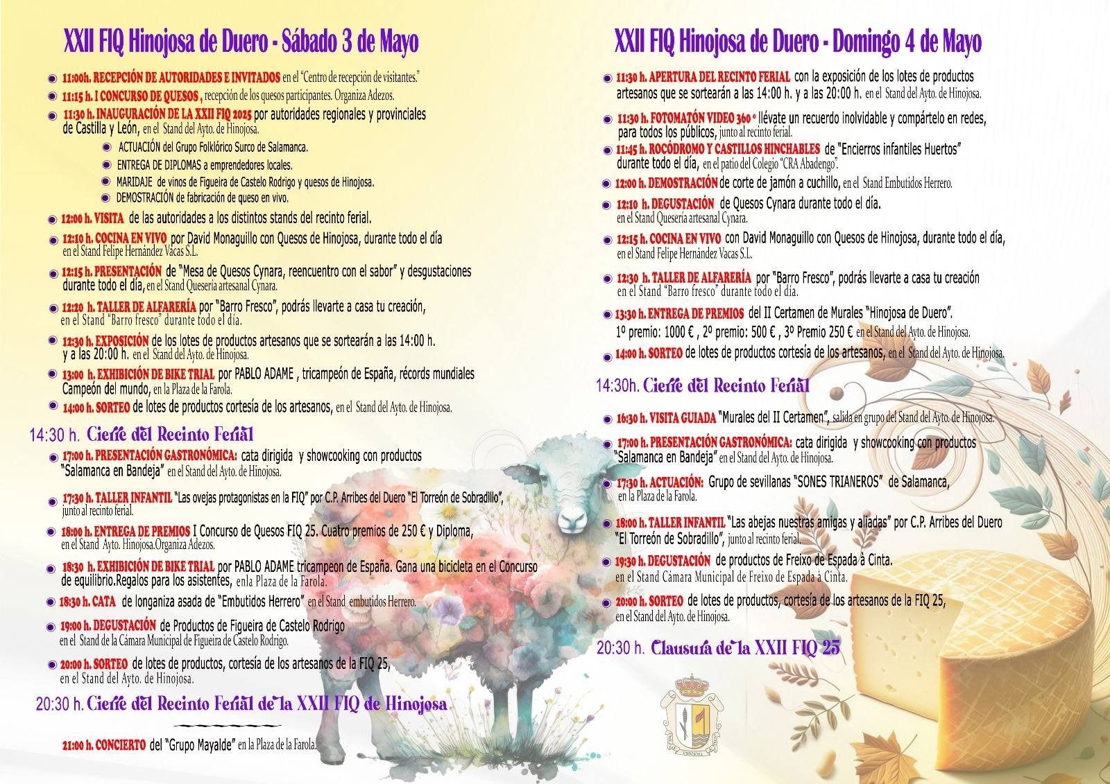 Programa Feria del Queso de Hinojosa 2025