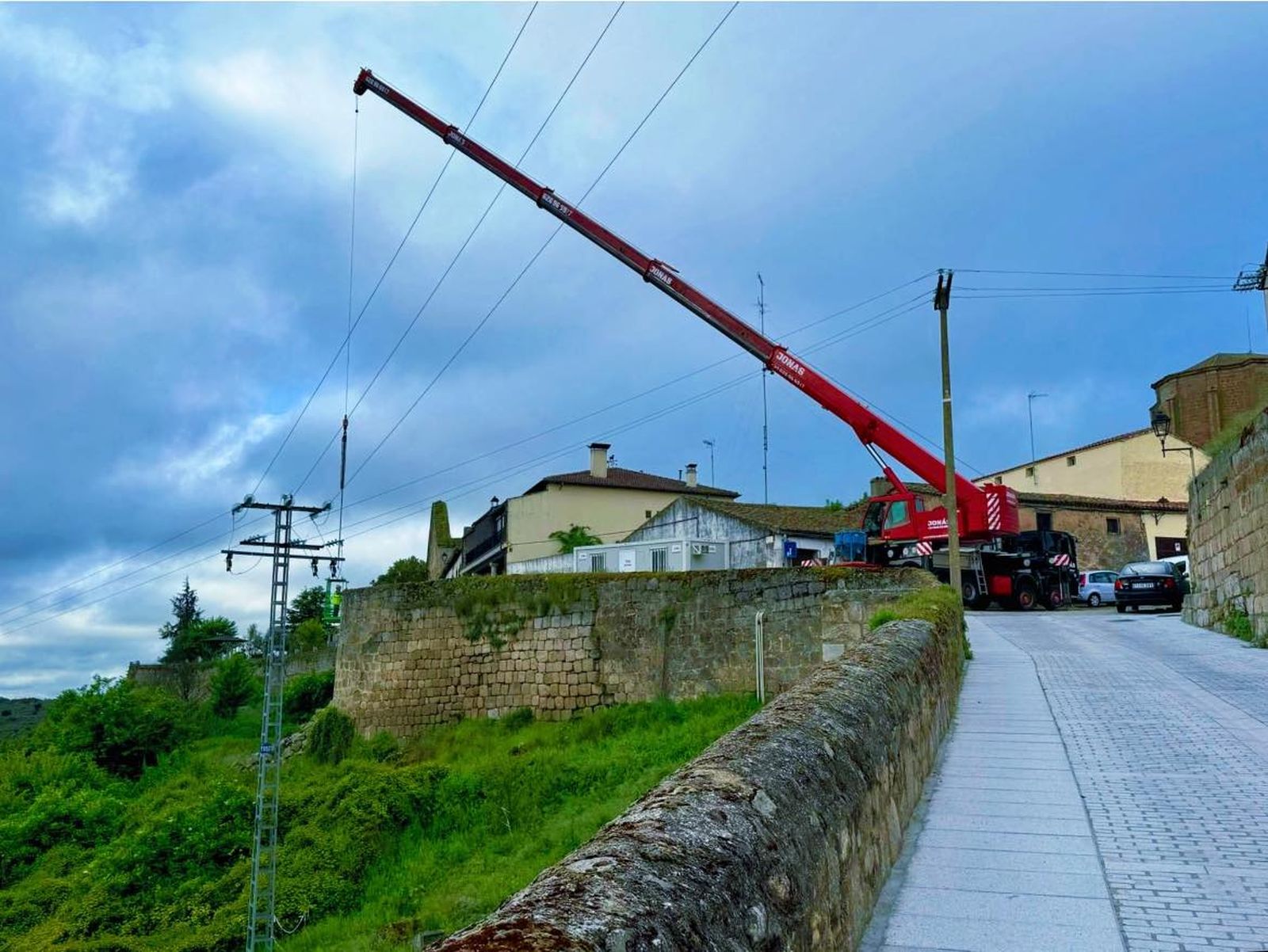 Inicio de las obras de rehabilitación de la muralla de Ledesma. Imagen: Ayuntamiento de Ledesma