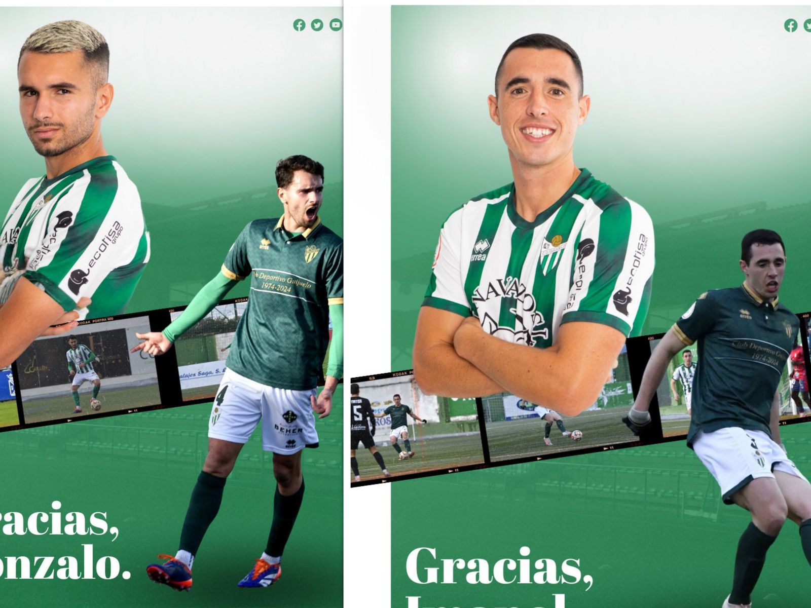 Imanol Ezkurdia y Gonzalo Expósito causan no seguirán en el CD Guijuelo de cara a la próxima temporada