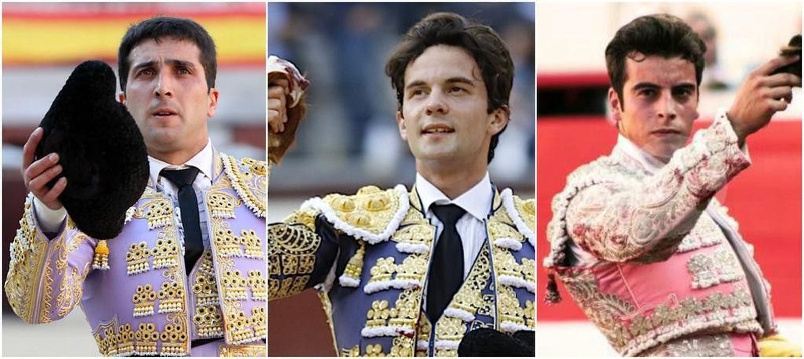 Javier Castaño, Juan del Álamo y Alejandro Marcos, en la feria de Guijuelo