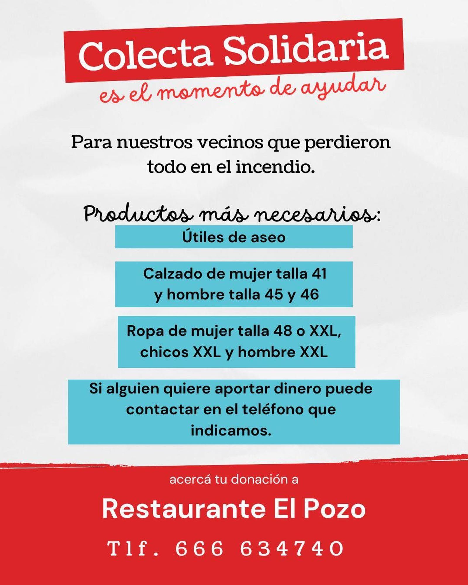 Recogida ropa solidaria Calzada de Valdunciel 