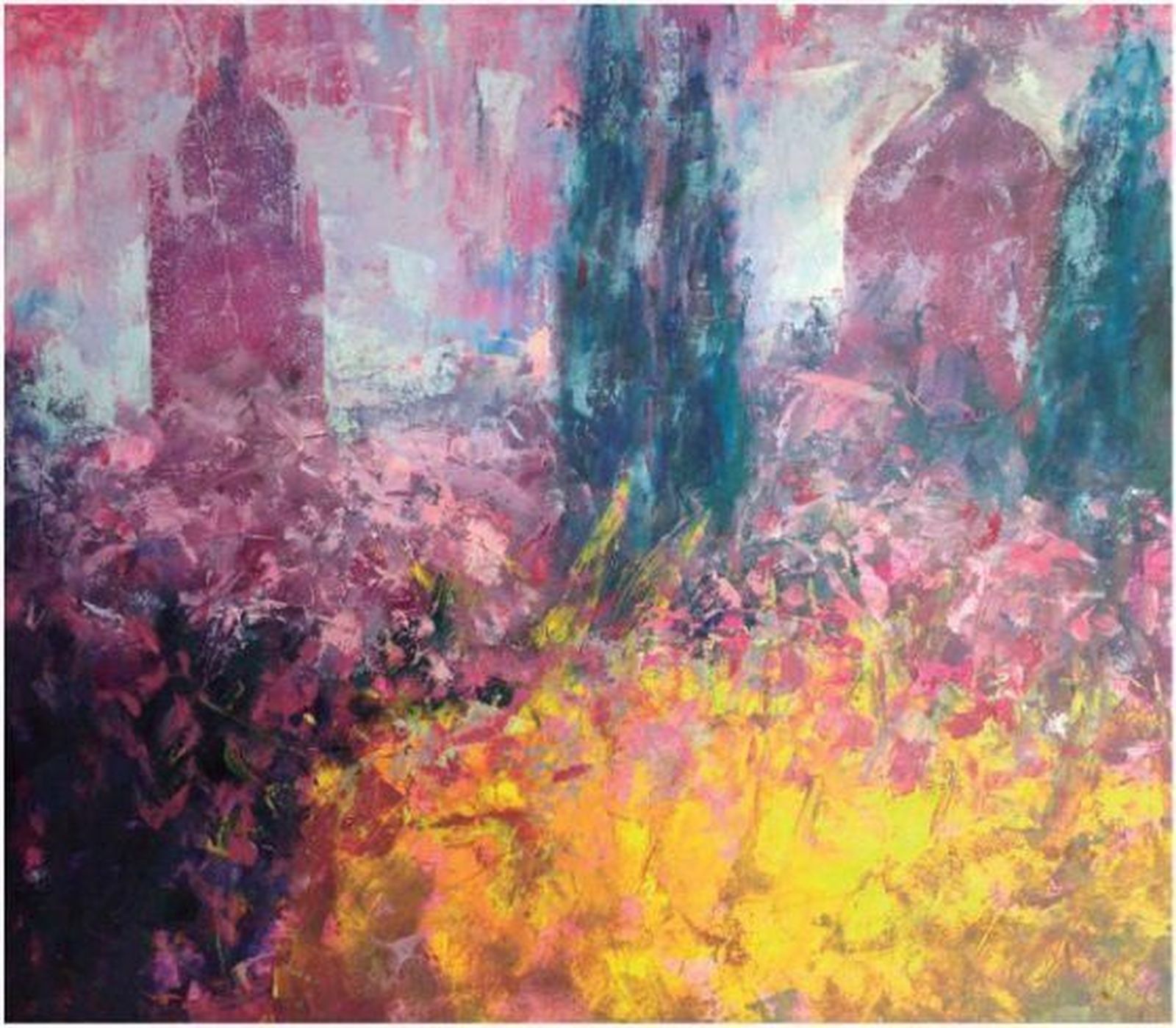 Los alumnos del taller de pintura muestran su arte