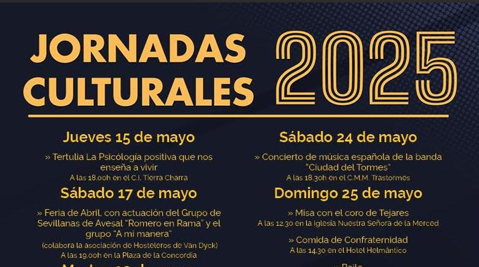 Salamanca celebra las Jornadas Culturales 2025 con una programación diversa para todos los públicos