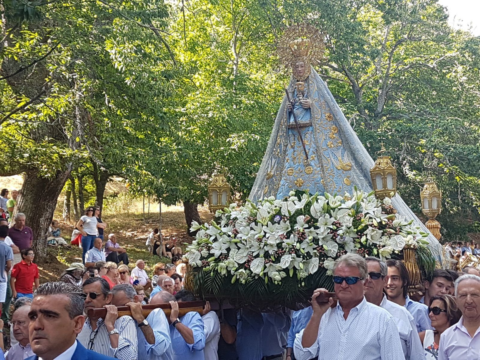 Honores a la Virgen del Castañar en el día grande bejarano