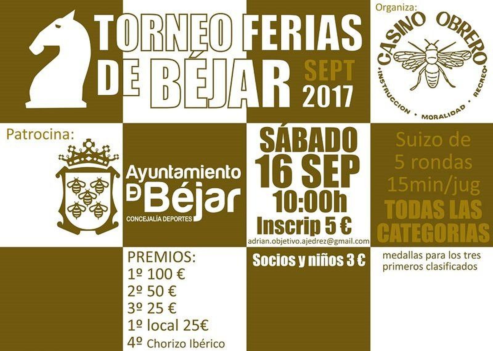 Las fiestas del municipio traen la segunda edición del Torneo de Ajedrez