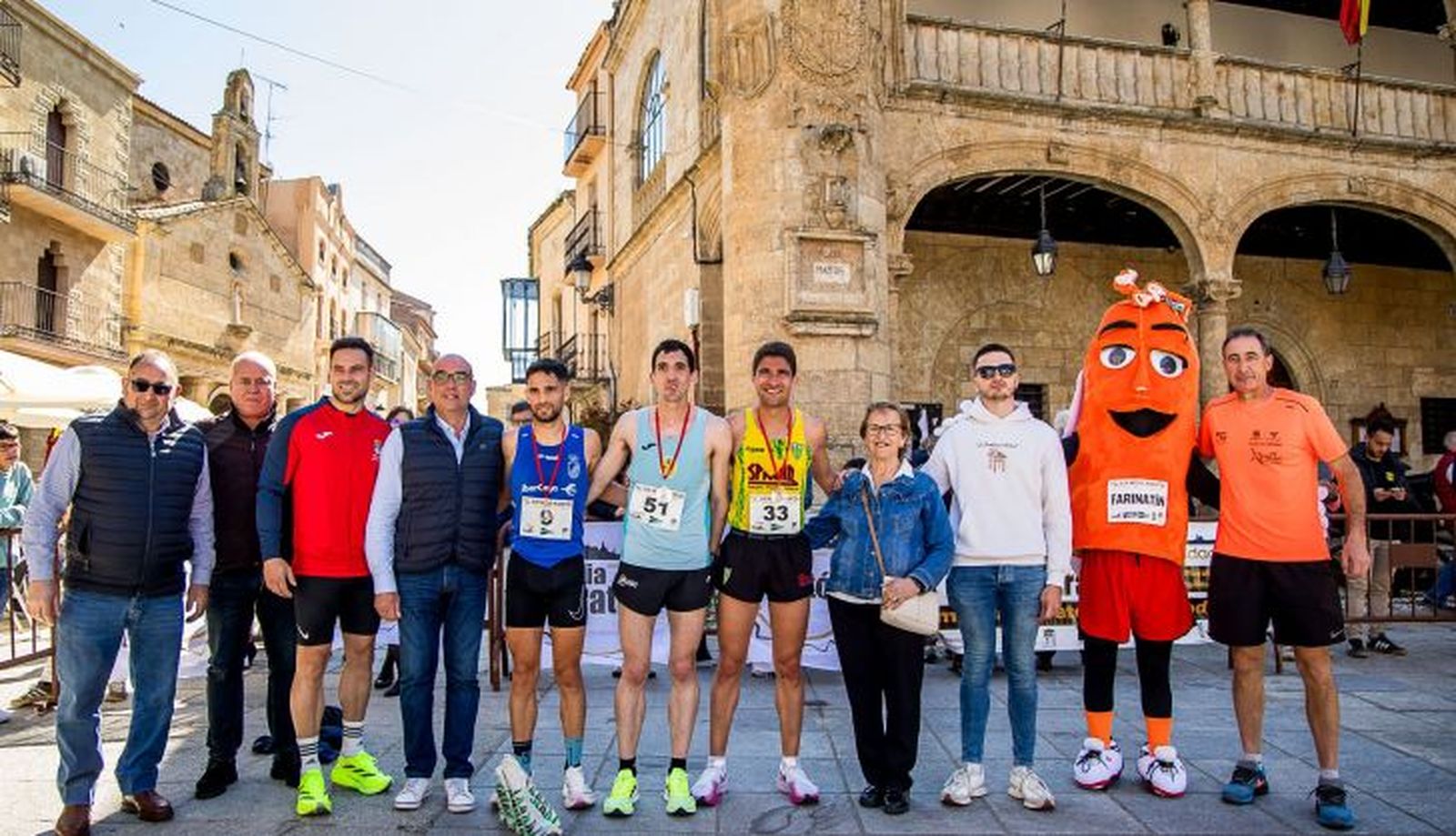Podio masculino de la XVIII Media Maratón de Ciudad Rodrigo | FOTO ARTE DEPORTIVO