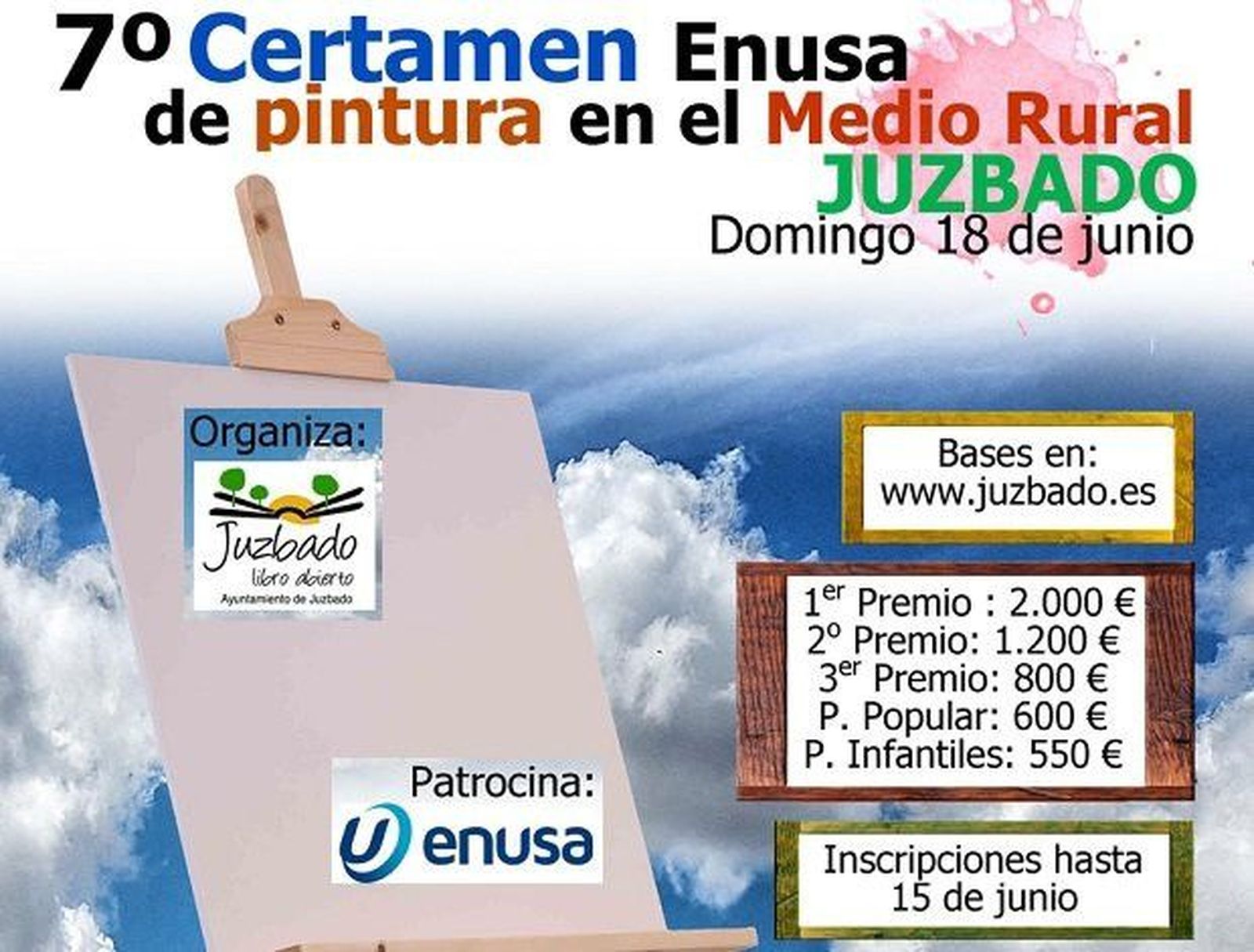 Juzbado acoge el séptimo Certamen Enusa de pintura en el medio rural