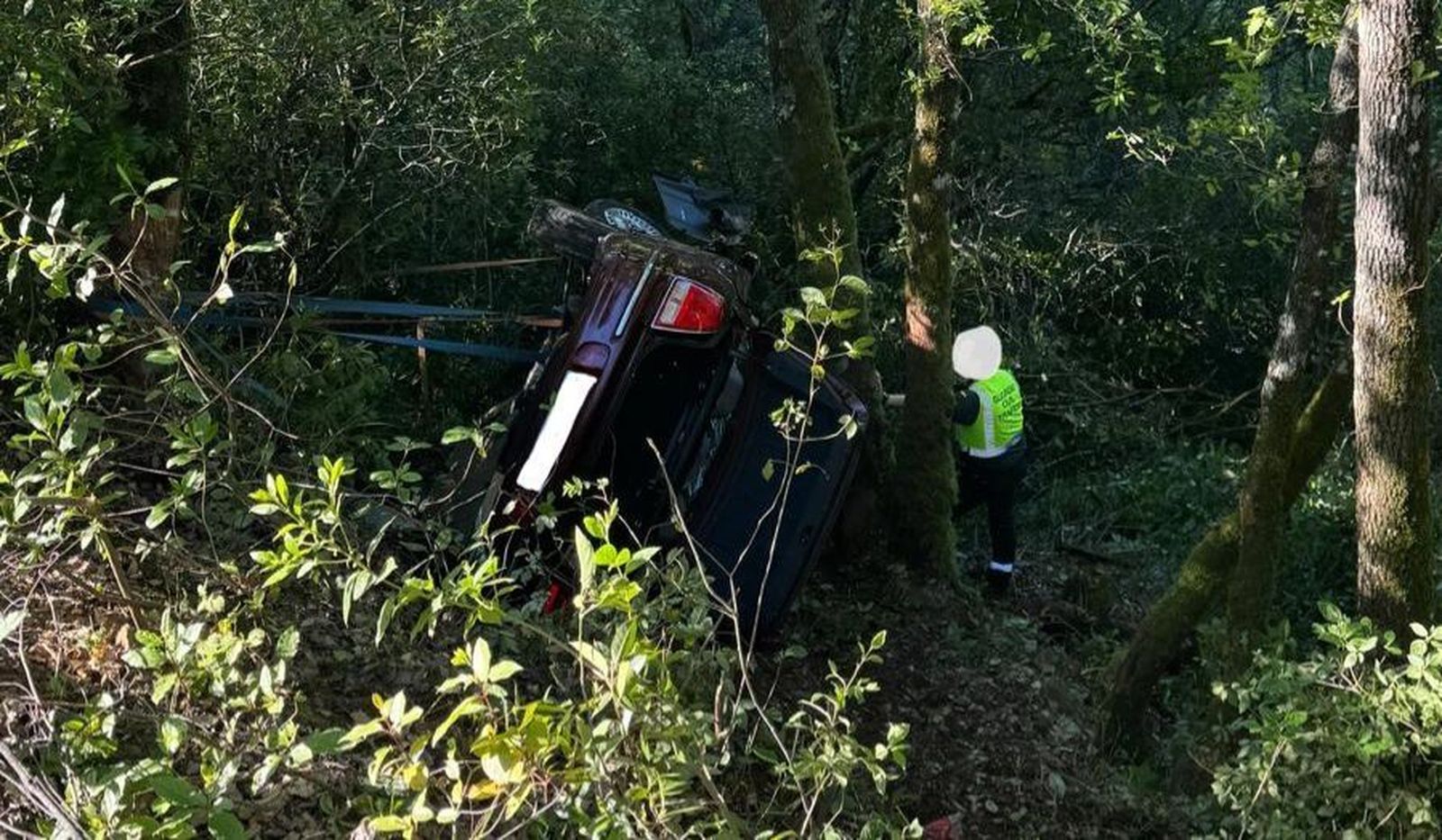 Accidente en Santibañez de la Sierra