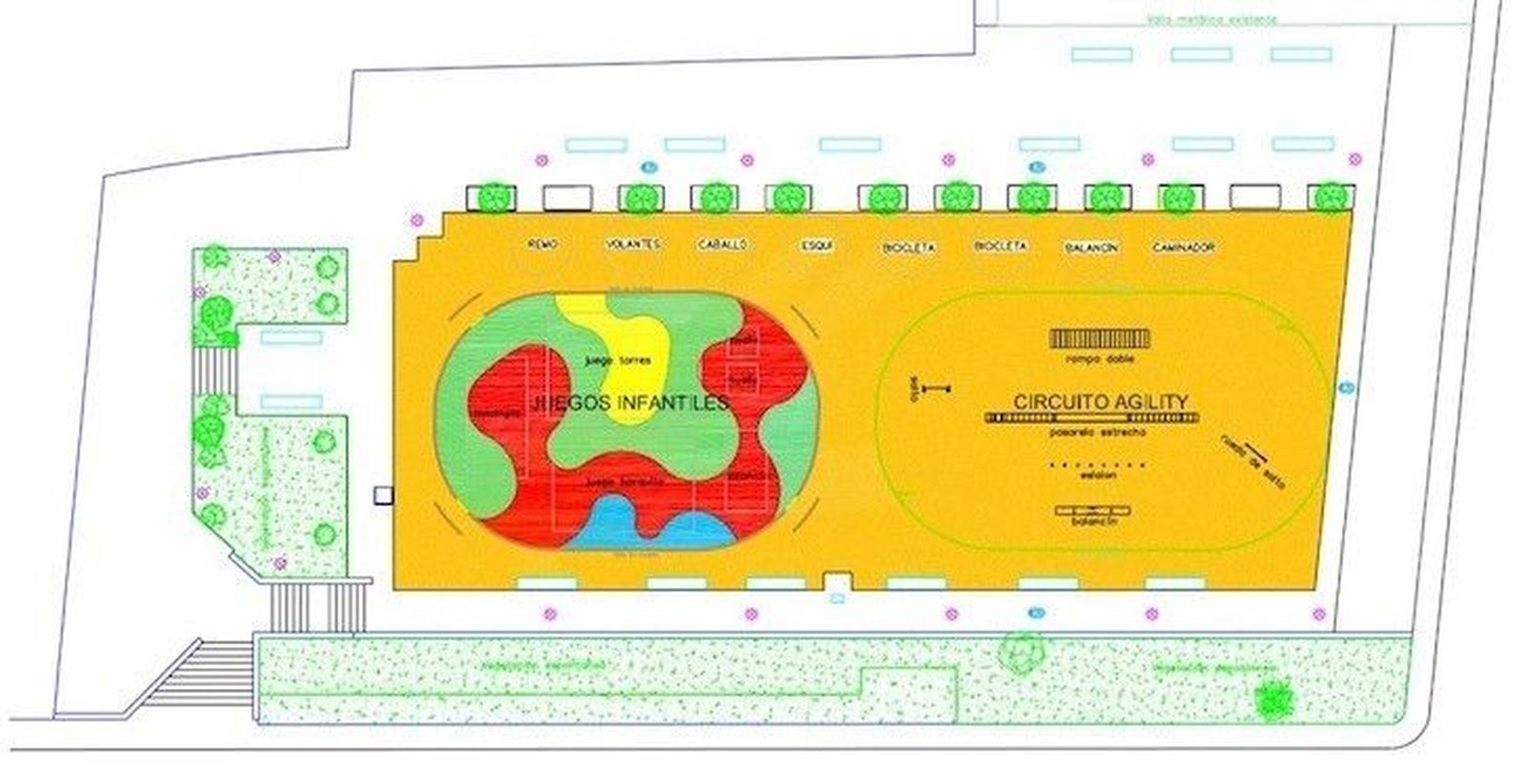 La Plaza de Baleares se convertirá en un parque con un circuito de agilidad para perros