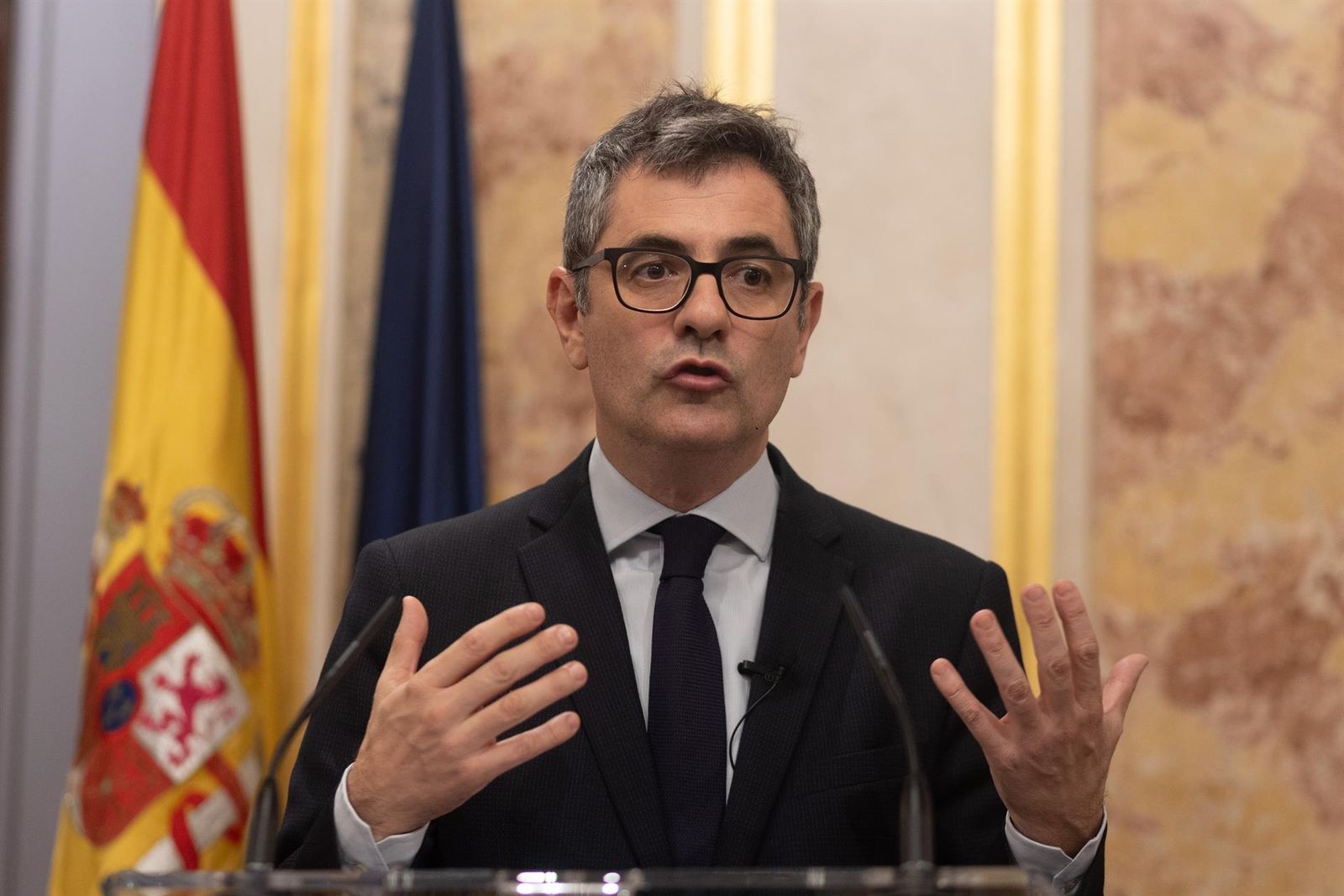 El ministro de la Presidencia, Justicia y Relaciones con las Cortes, Félix Bolaños. Foto.  EP