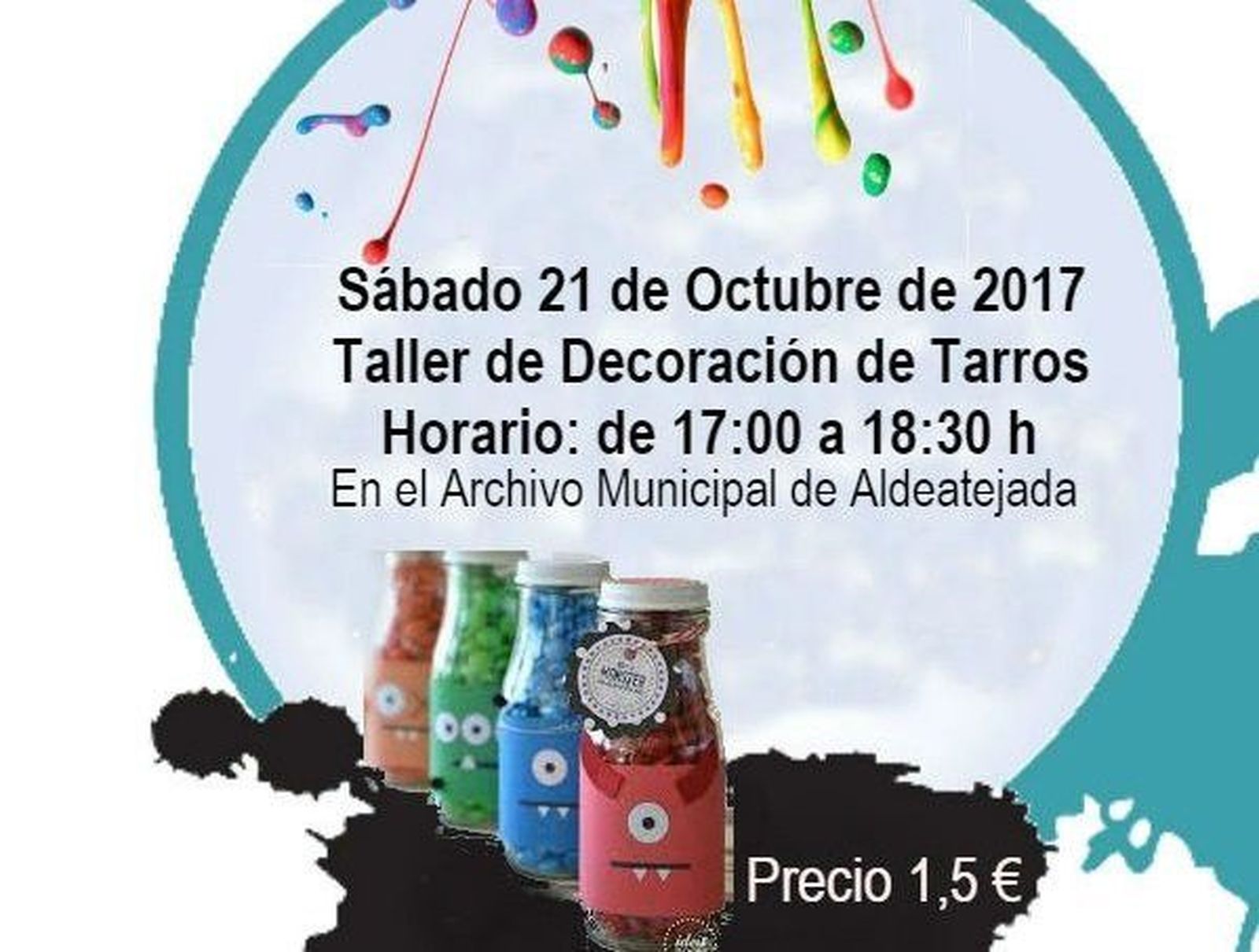 Divertido taller de decoración de tarros en Aldeatejada