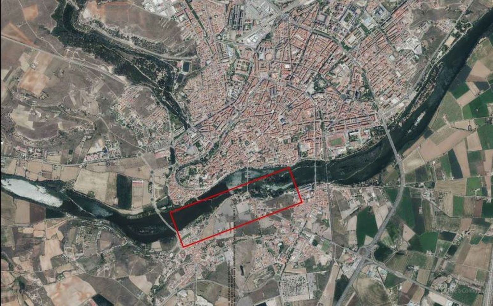 Plano de las riberas del Duero. Ayuntamiento de Zamora.
