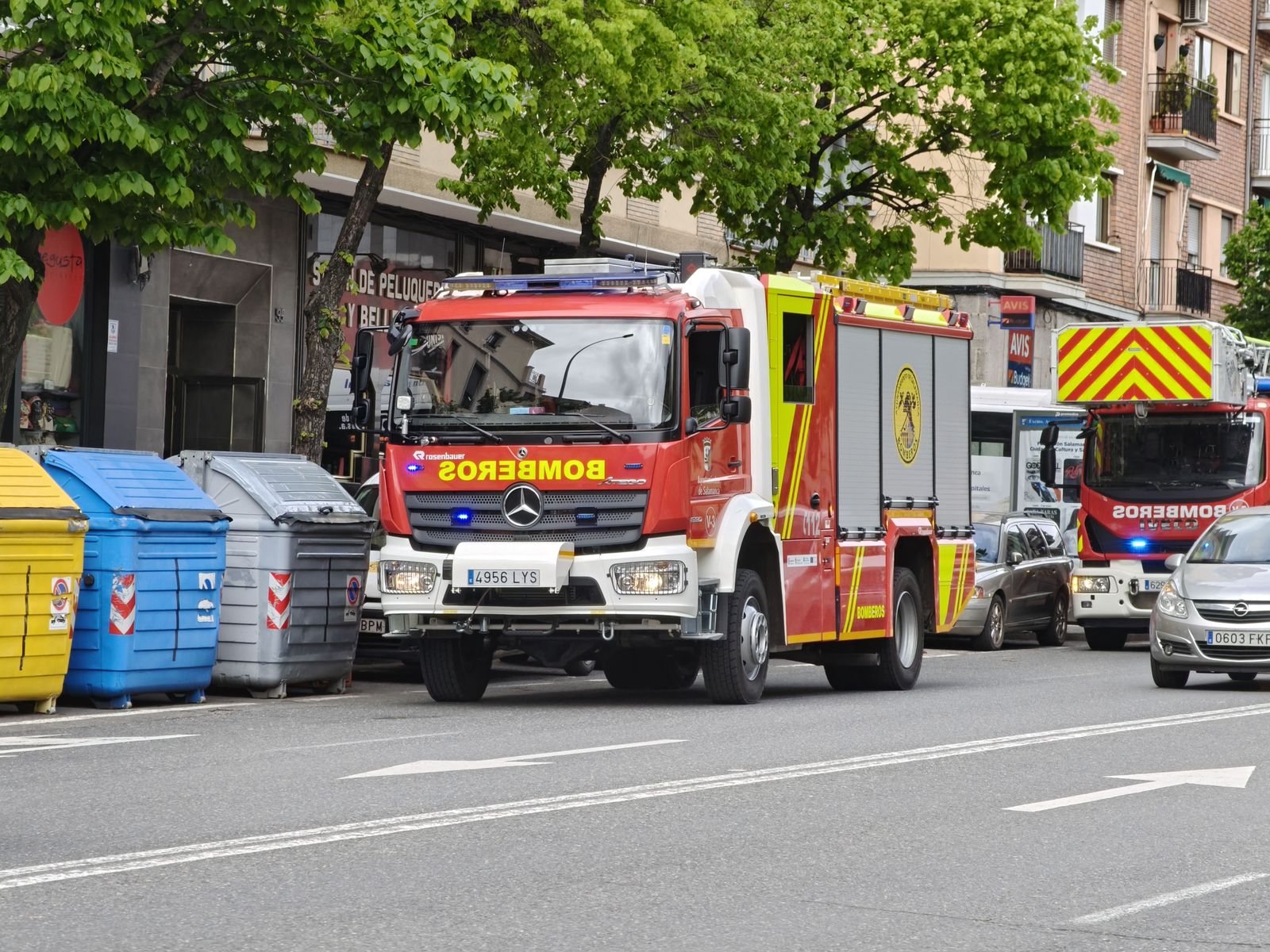 Bomberos de Salamanca y Policía Local. Archivo. S24H.