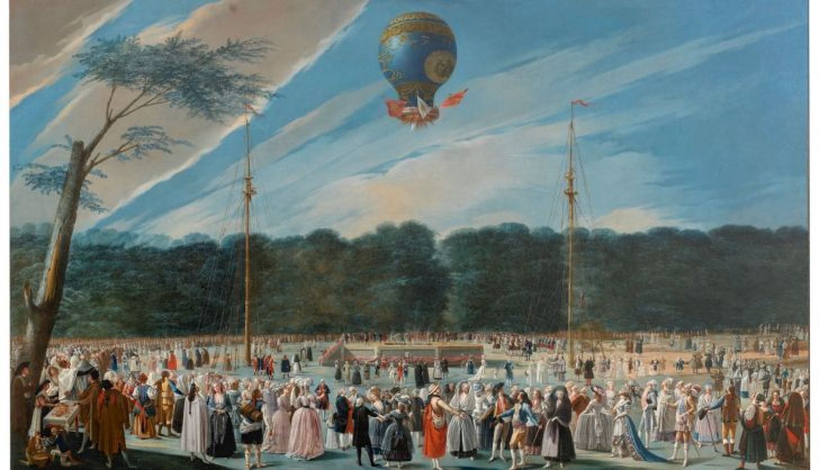 'Ascensión de un globo Montgolfier en Aranjuez', de Antonio Carnicero. Museo Nacional del Prado