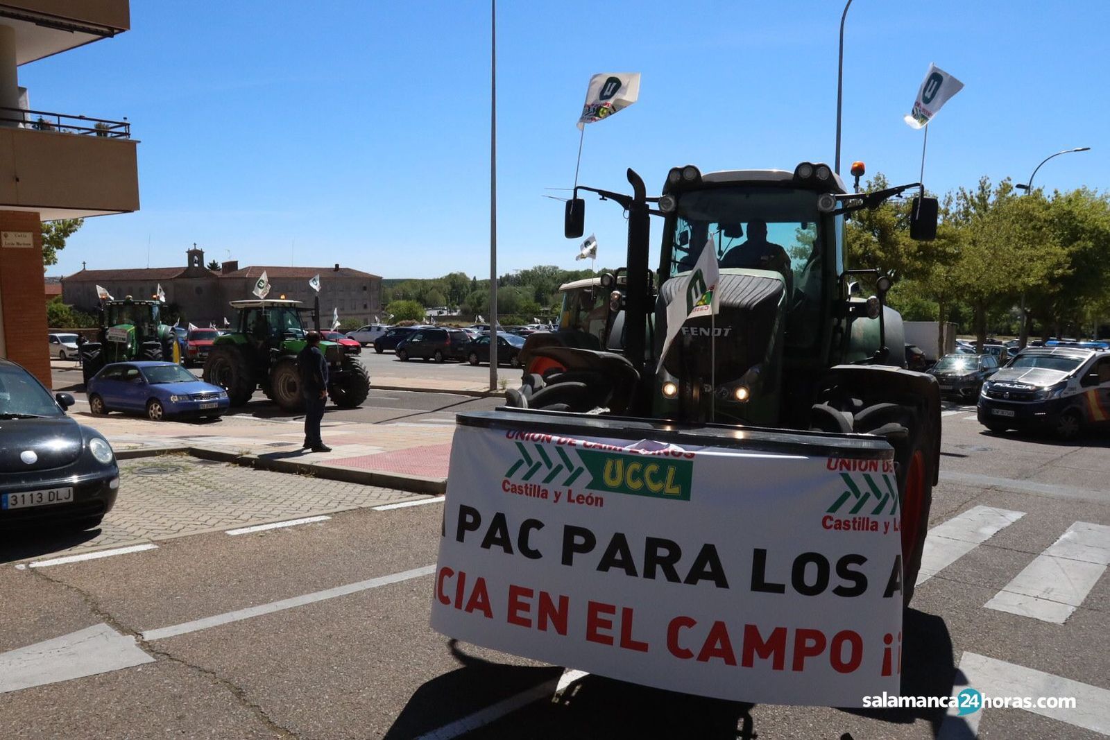 El campo vuelve a manifestarse en Salamanca por una PAC para los agricultores y ganaderos a título principal. Foto de archivo