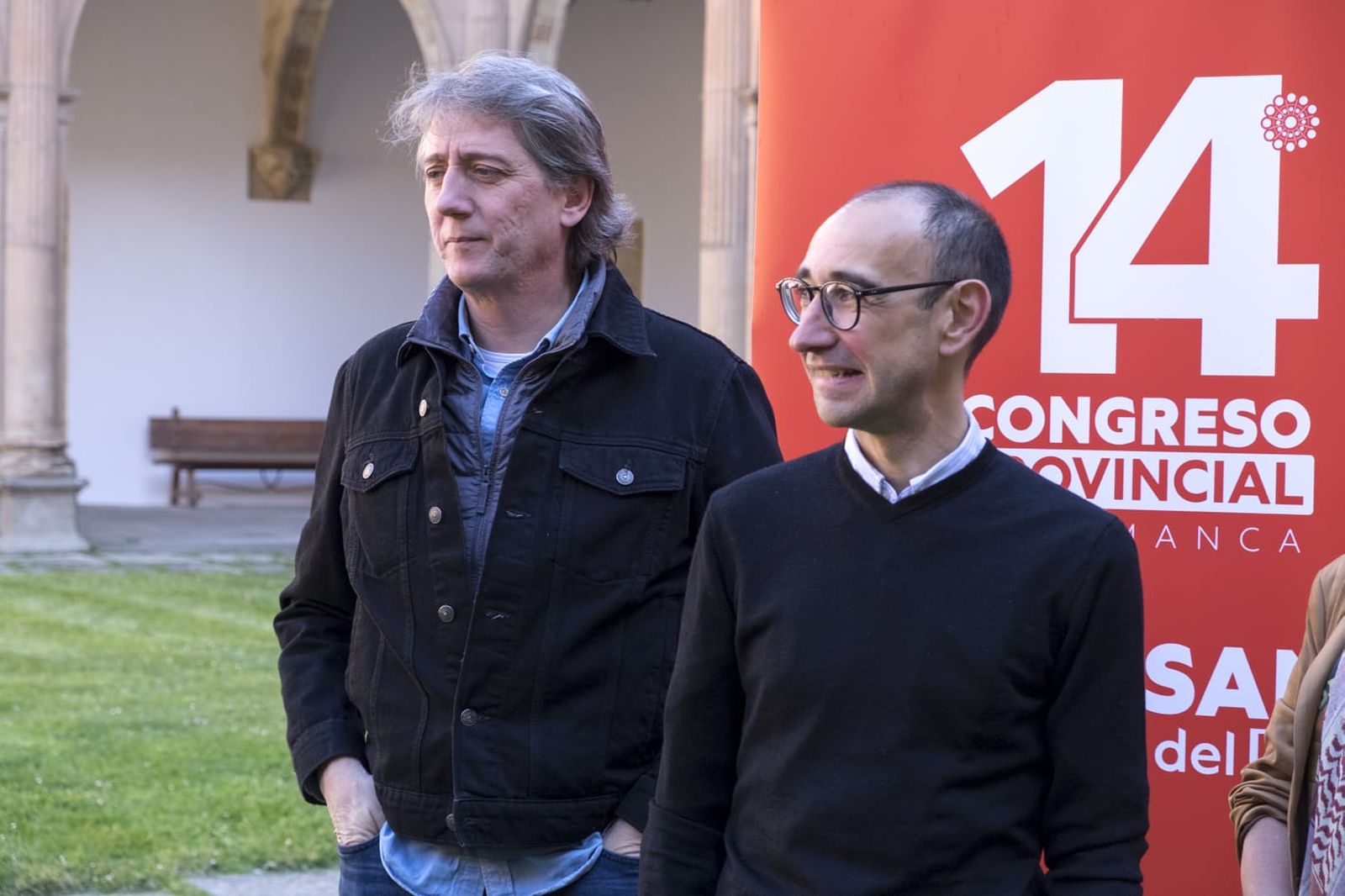 Carlos Martínez y David Serrada durante el XIV Congreso Provincial del PSOE de Salamanca. Foto: Jesús Formigo, ICAL