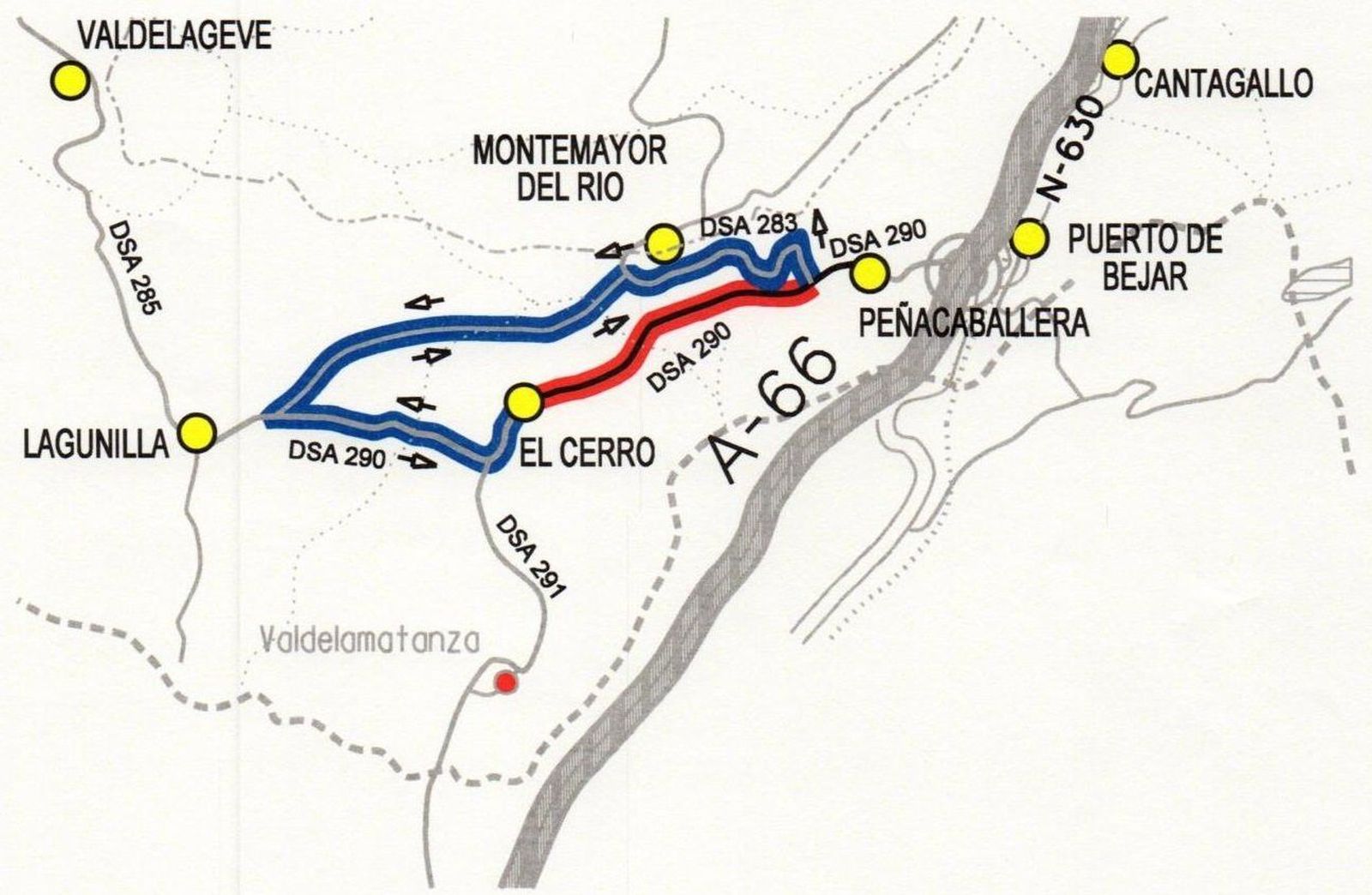 Ampliado hasta el 31 de octubre el corte de la carretera a El Cerro desde Peñacaballera