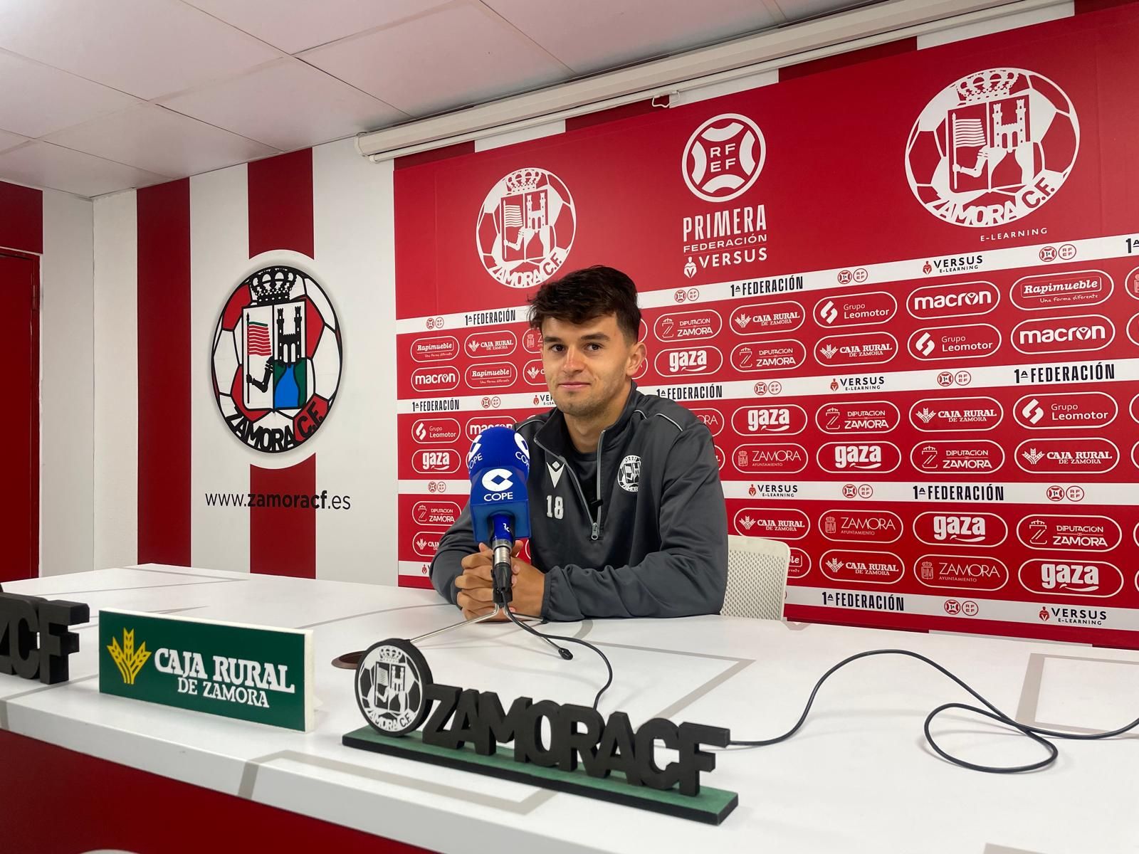 Guille Macho, en rueda de prensa
