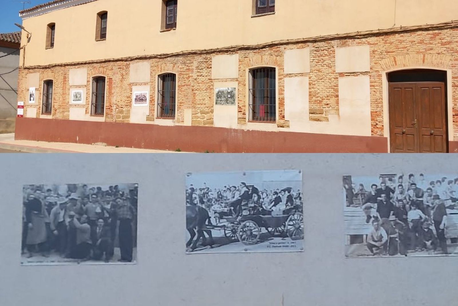 Fotografías históricas colocadas en Castroverde de Campos