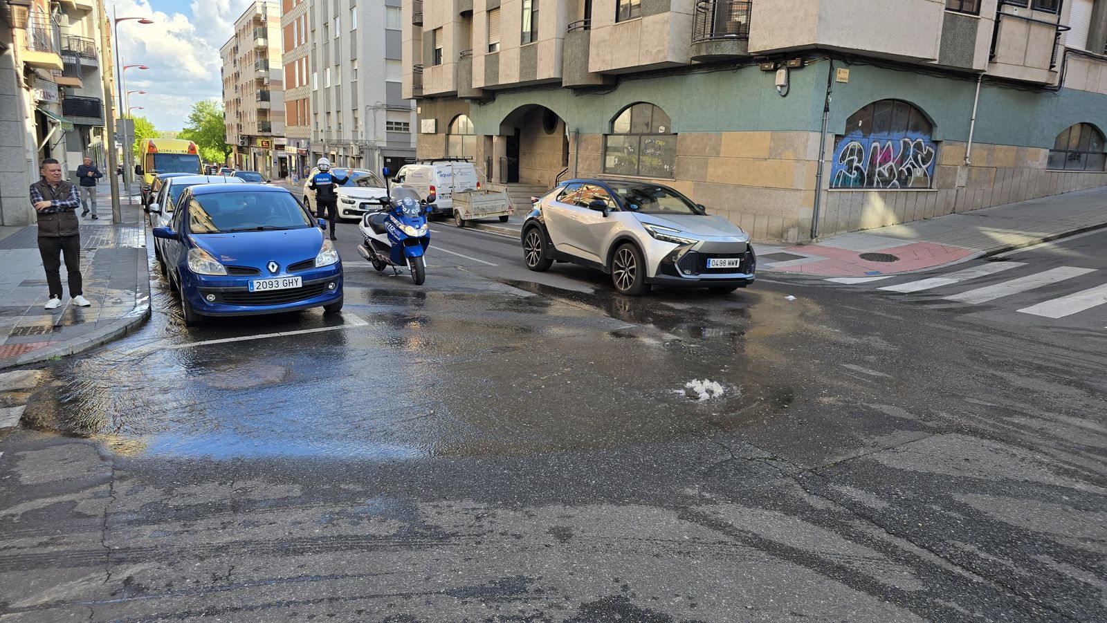 Reventón en el Camino de las Aguas con la presencia de la Policía Local
