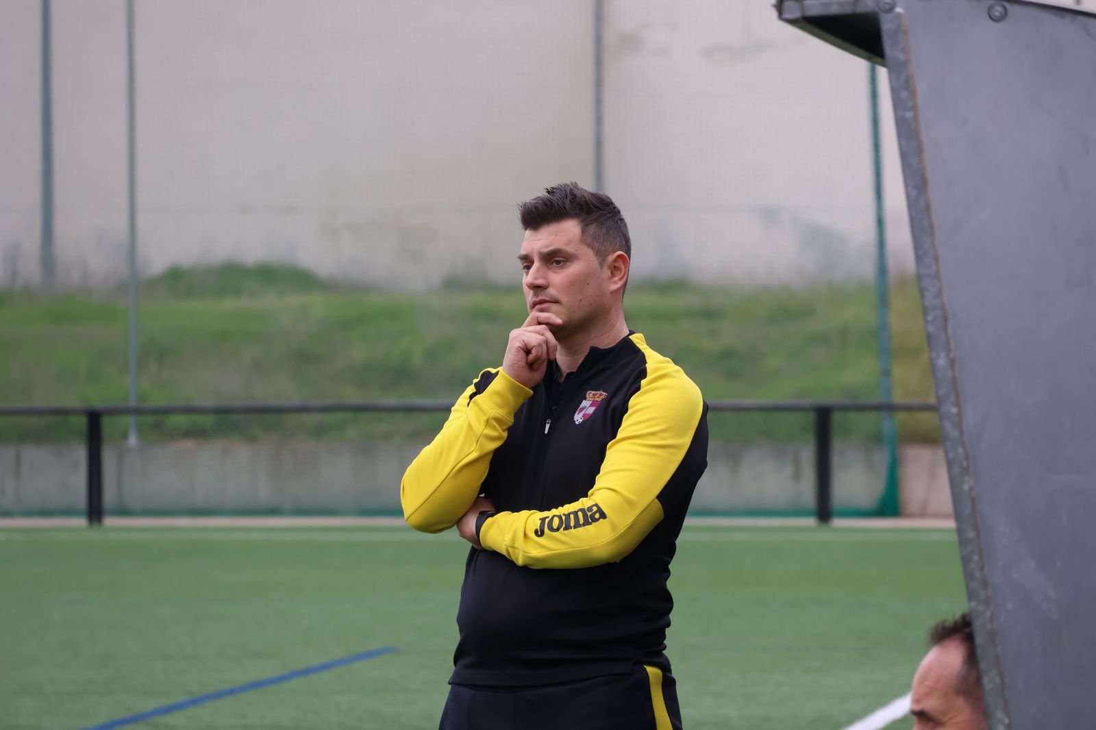 Óscar Sanchez, durante un partido con Moraleja CF