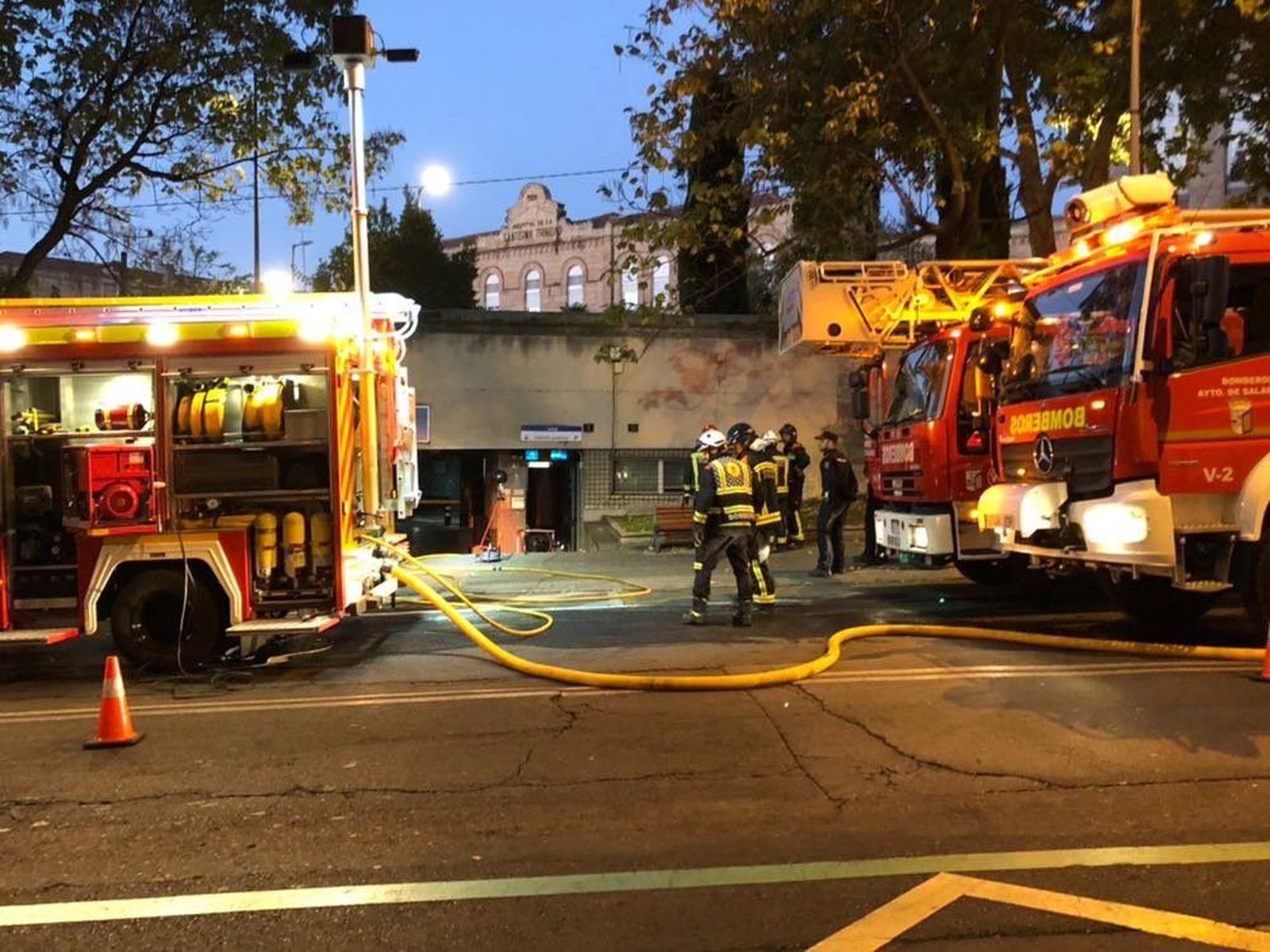 Incendio en el parking de la Santísima Trinidad